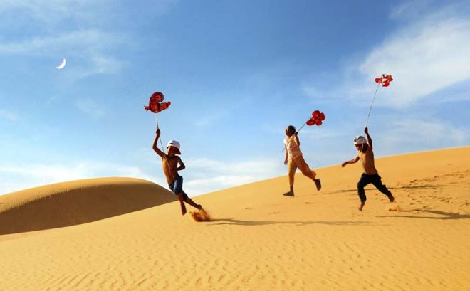 Đồi cát hồng hay còn được là đồi cát bay ở Phan Thiết